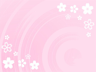 かわいい和風の桜背景イラスト