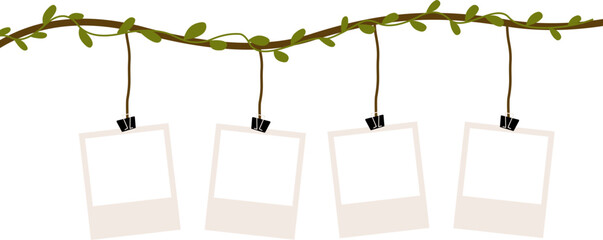 Hanging Polaroid Photo Frame On String