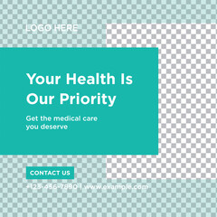 Medical Banner for Social Media Marketing Advertisements Poster and Printing Design Template