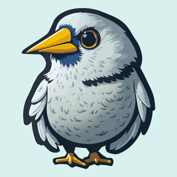recommend clip art: Kawaii vector cartoon illustration of cute Eagle bird.