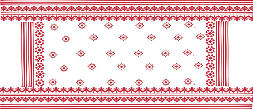 Gamusa Red and white for assam