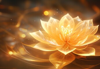 The lotus flower is golden white, very beautiful, with the right amount of light, making this lotus even better from a viewing point of view, wallpaper