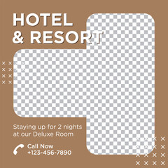 Hotel Social Media Marketing Banner Design Template