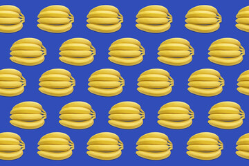 Pattren with a group of a bananas