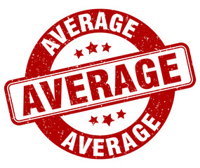 average stamp. average label. round grunge sign