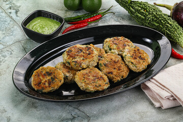 Indian style - chicken kebab with herbs