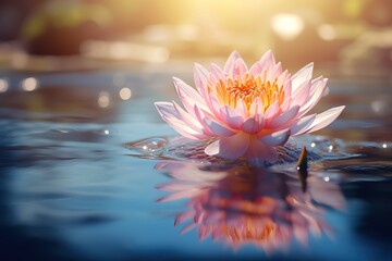 The lotus flowers are pink, very beautiful, with just the right amount of light