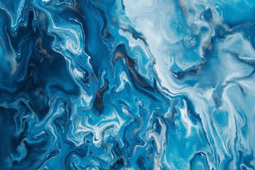 Blue abstract liquid marble texture background illustration