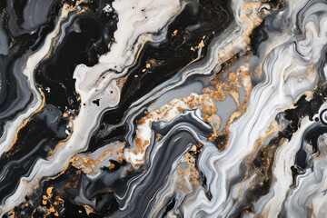 Luxury abstract fluid art painting in alcohol ink technique, mixture of gray and gold paints. marble texture background