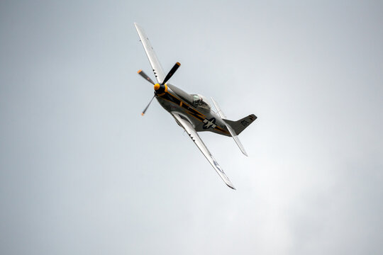 p-51 mustang fighter jet from world war two.