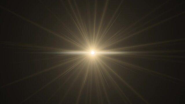 Isolated Centered Light Ray Lens Flare Loop