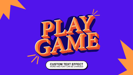TEXT EFFECT PURPLE AND YELLOW PLAY GAME
