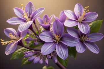 Blooming Beauty: Captivating Purple Flowers in Full Bloom - Floral Elegance Background