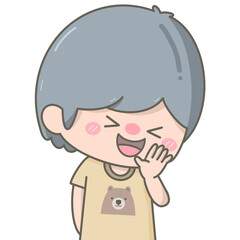 Cute little boy laughing out loud