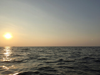 sunset over the sea