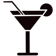 Vector martini drink icon illustration
