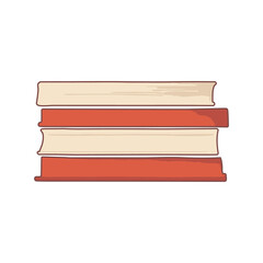 A stack of four books