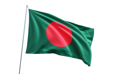 Flag of Bangladesh on transparent background, PNG file