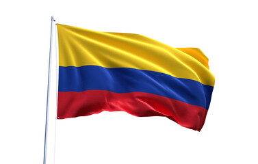 Flag of Colombia on transparent background, PNG file