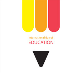 International Day of Education concept Illustration.Reading imagination concept for education holiday.