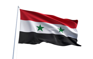 Flag of Syria on transparent background, PNG file