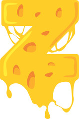 Cheese Melted Alphabet