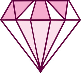 diamond icon, symmetrical, geometric details, icon