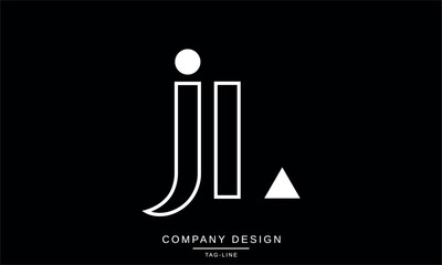 JL, LJ, Abstract Letters Logo Monogram