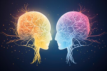 3d illustration of brain render, Neurotransmitters in the CNS and PNS, brain, Frontal lobe, Parietal lobe, brain anatomical, Cerebellum, Brain stem, Medulla oblongata, longevity, brain research, mind
 - obrazy, fototapety, plakaty