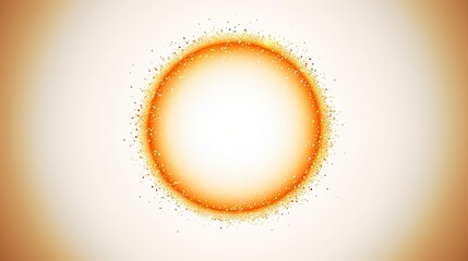 captivating image of a round frame with a shining circle banner, featuring an orange circle effect with glowing sparks.