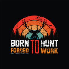 Creative vector hunter t shirt design