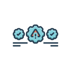 Color illustration icon for identifying