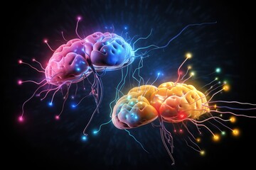 energy of fractal realms, colorful brain activity, neuron network activity, human medicine, Cognitive Functions, Emotional Intelligence, Memory, erve cells, neurosystem, synapses, brain system, neuro