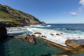 Fototapeta na wymiar Natural swimming pools (Piscinas de La Fajana) on the island of La Palma (Canary islands, Spain)
