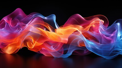 Obraz premium Ultra-Wide Neon Symphony Abstract Brilliance in Hyper Realistic Detail