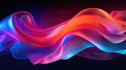 Ultra-Wide Neon Symphony Abstract Brilliance in Hyper Realistic Detail