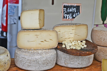 Arles, il mercato settimanale: formaggi - Provenza - Francia