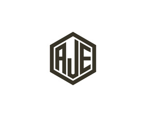 AJE Logo design vector template
