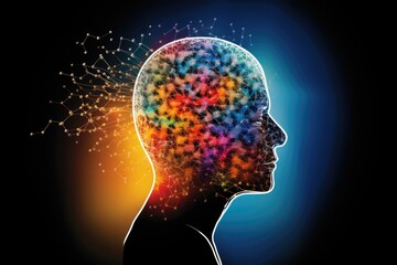 Brain puzzle, jigsaw, mind game receptor plasticity. Brainwave ballet orchestrates neurotransmission at nexus. Mental processes blossom, lush reflex. Blood brain barrier problem solving realms