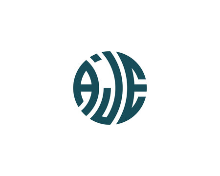 AJE Logo design vector template
