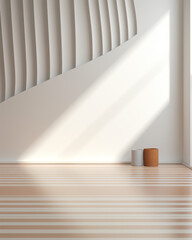 Empty minimalist room interior