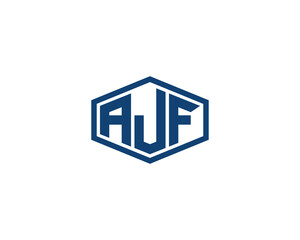 AJF Logo design vector template