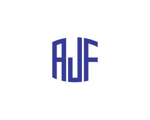 AJF Logo design vector template
