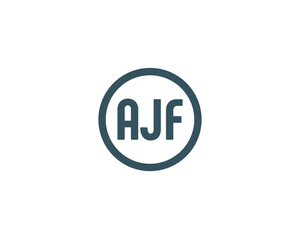 AJF Logo design vector template