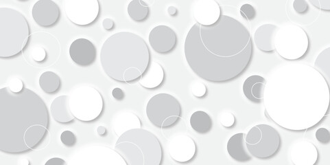  Abstract gray geometric modern circle background Neomorphs design. Circle shape overlap design abstract Minimal style white neomorphism website banner, Vector business presentation background.