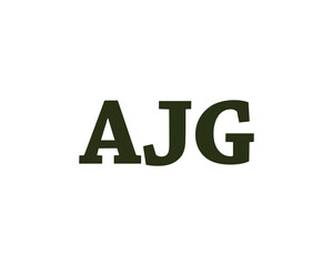 AJG logo design vector template