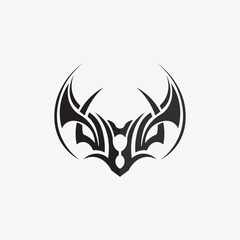 black tribal vector logo design icon and sign tribal