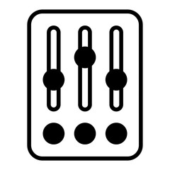 Mixer solid glyph icon