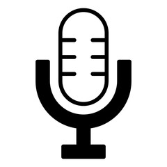 Microphone solid glyph icon