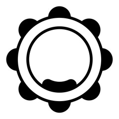 Tambourine solid glyph icon